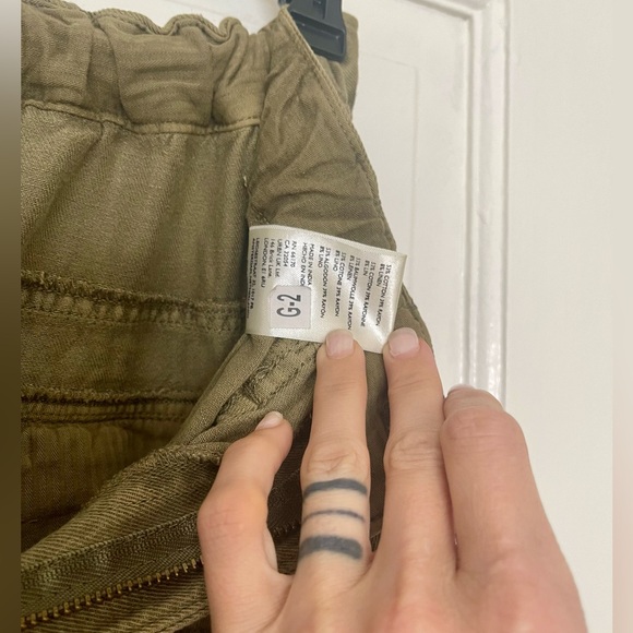 NWOT Free People Parachute Pants in Washed Army Green | Size S - Picture 10 of 13